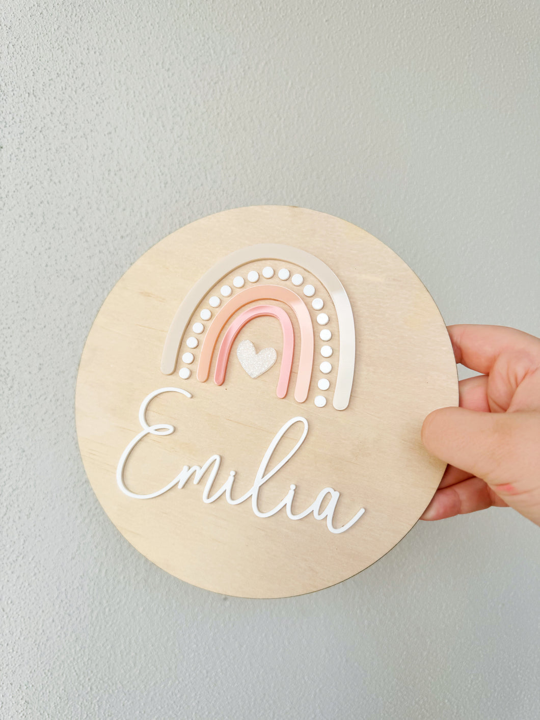 Rainbow Design name plaque