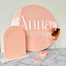 Load image into Gallery viewer, Birthday sign | Acrylic Sign Bundle | Event Signage | Peach
