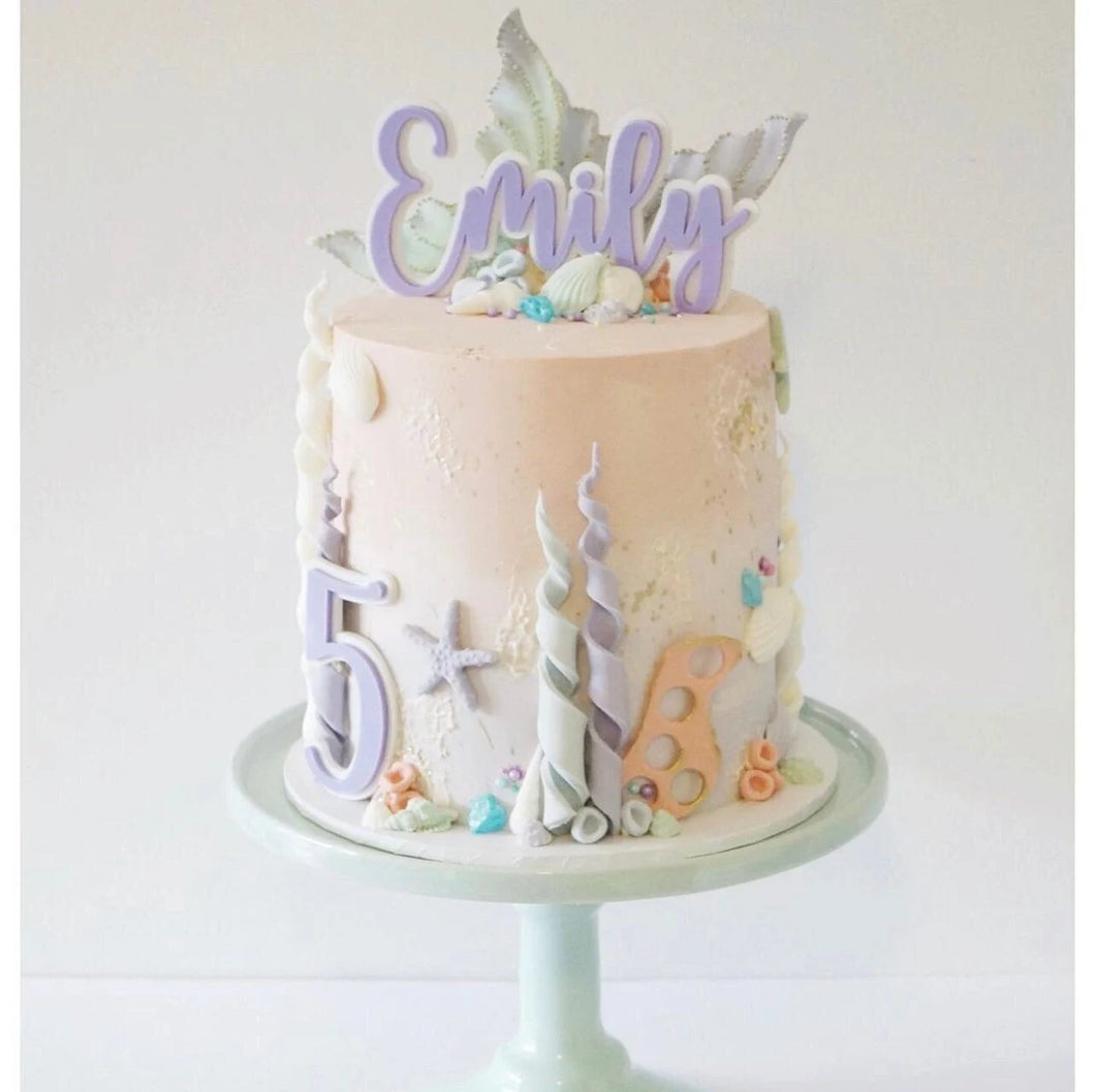 Name and Number cake Topper - Acrylic Topper