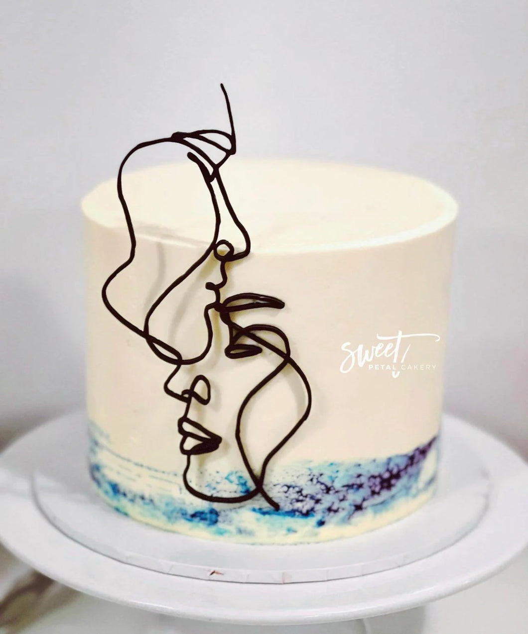 Line art cake decorations | wedding cake decorations | celebrating love cake topper