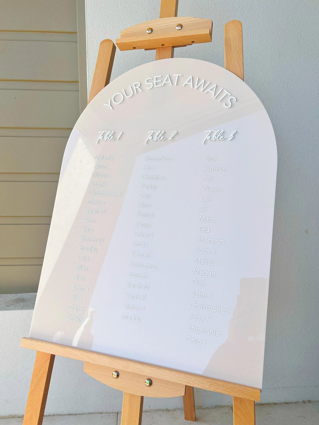 Seating Allocation Sign | Wedding acrylic sign | Event signage | Event decor