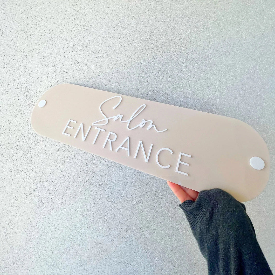 Business entry sign | Welcome sign I Salon entry sign | small business
