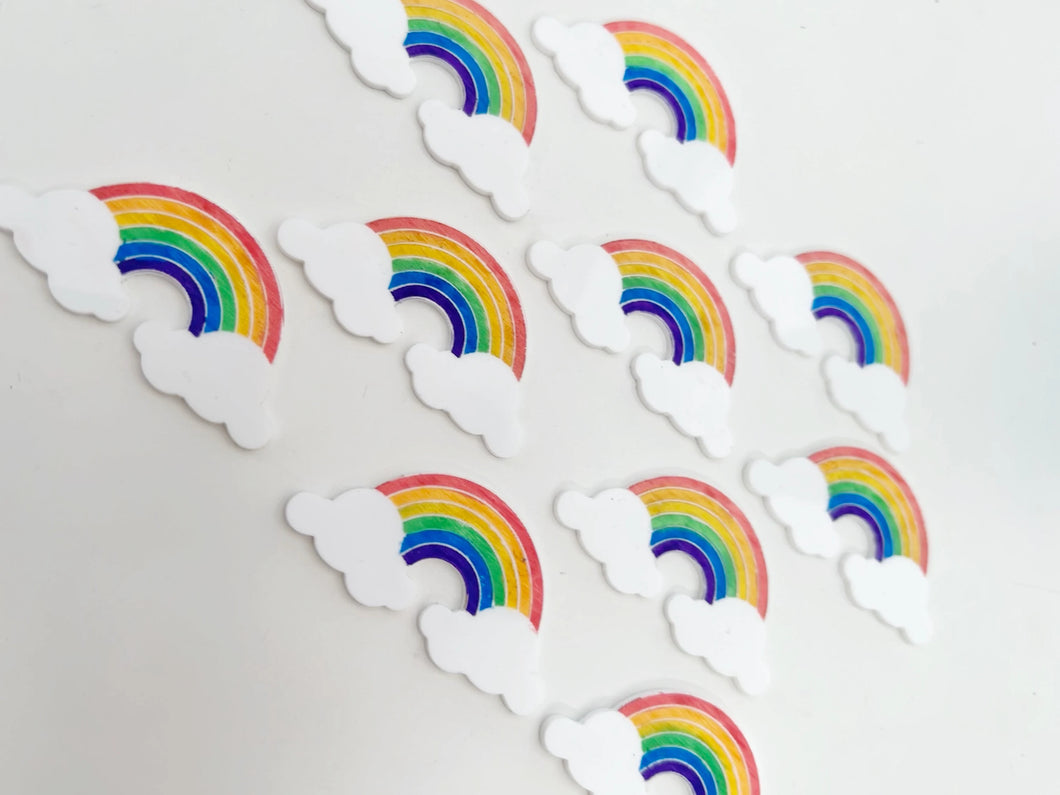 Rainbow drink tags | drink accessories | round glass tag