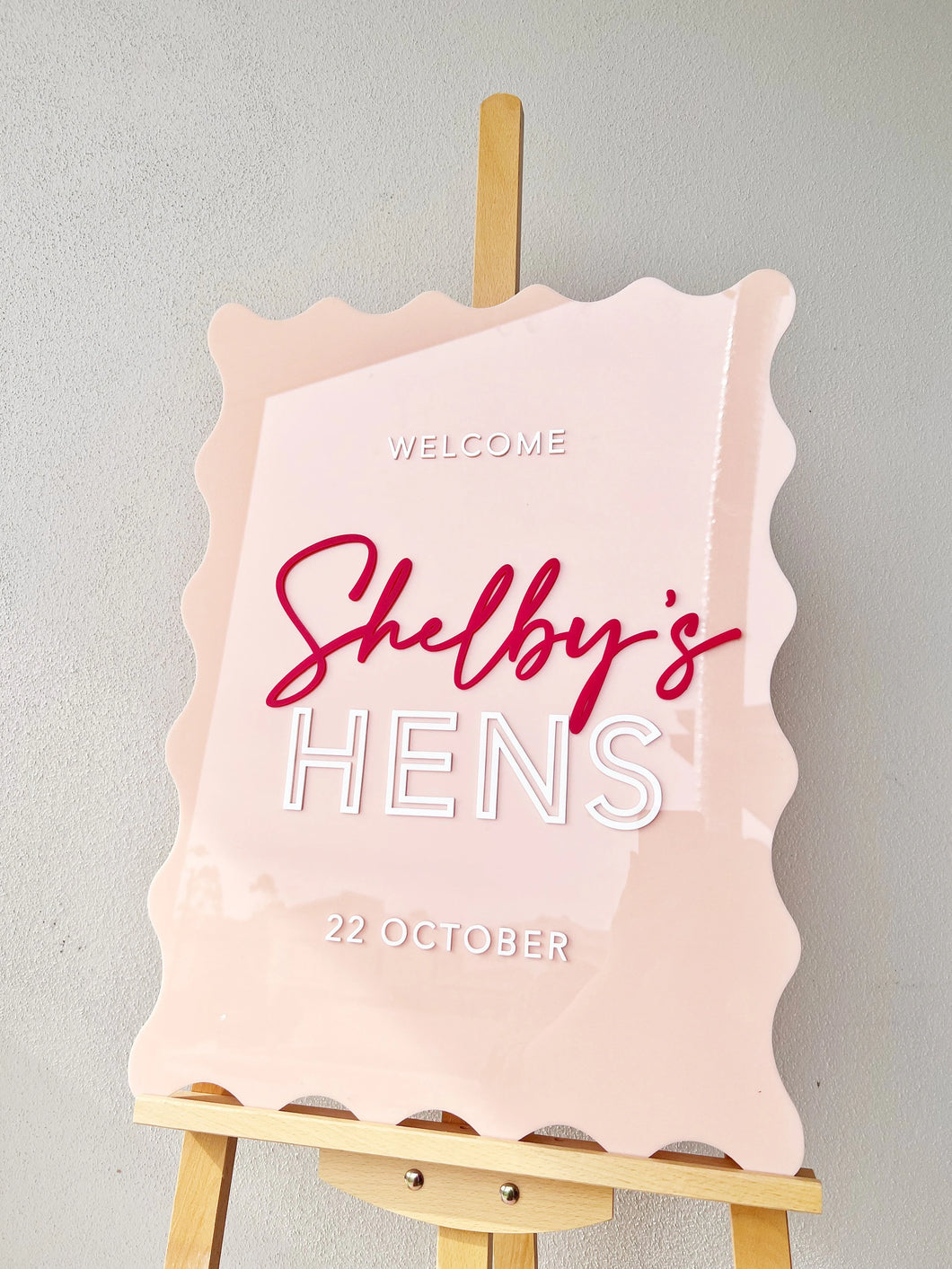 Hens Acrylic Welcome Sign | bridal Shower acrylic sign | event signage | hen decor
