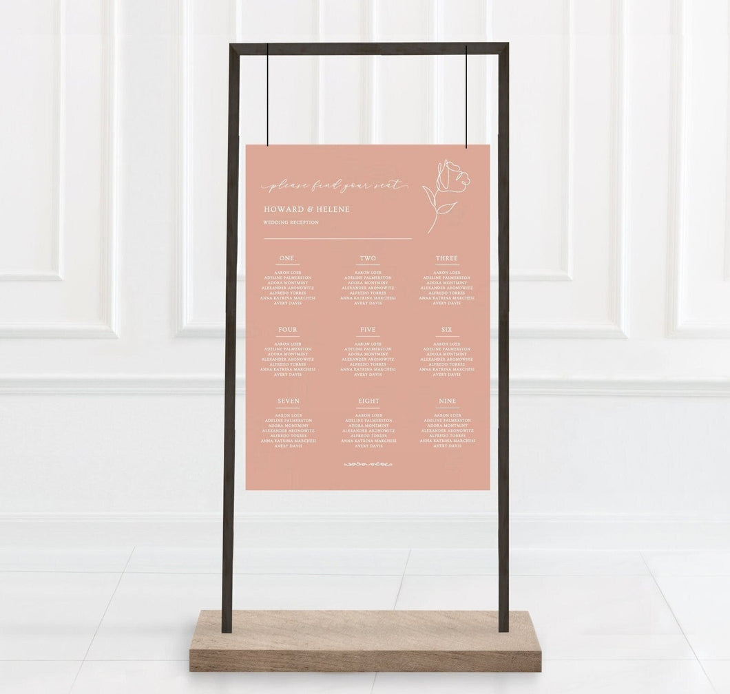 Guest seating sign | Seating chart sign | Wedding seating chart | Find your seat |