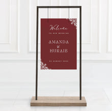 Load image into Gallery viewer, Traditional wedding welcome sign | Boho wedding sign | Personalised sign | Retro wedding sign
