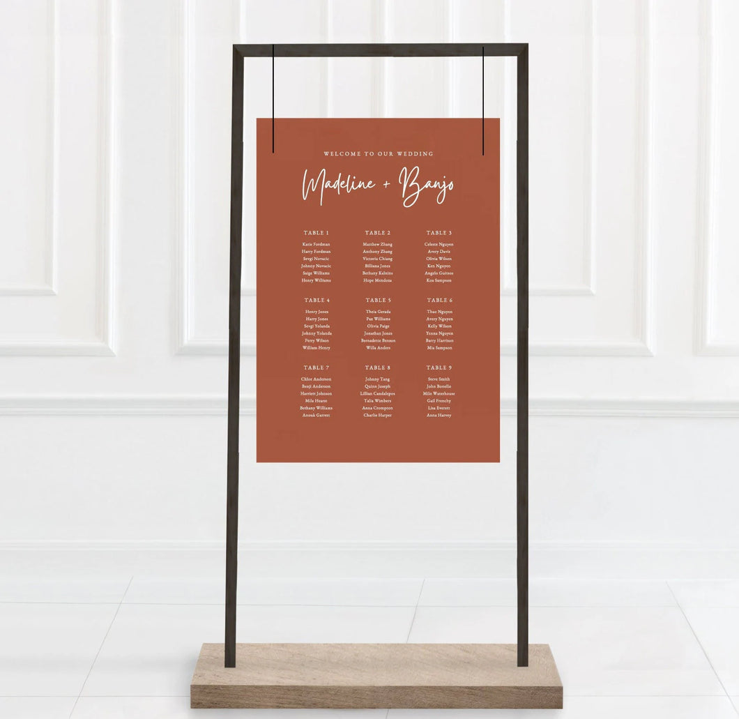 Guest seating sign | Seating chart sign | Wedding seating chart | Find your seat |