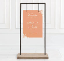 Load image into Gallery viewer, Traditional wedding welcome sign | Boho wedding sign | Personalised sign | Retro wedding sign
