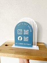 Load image into Gallery viewer, Social media sign | QR socials stand | Check in Stand
