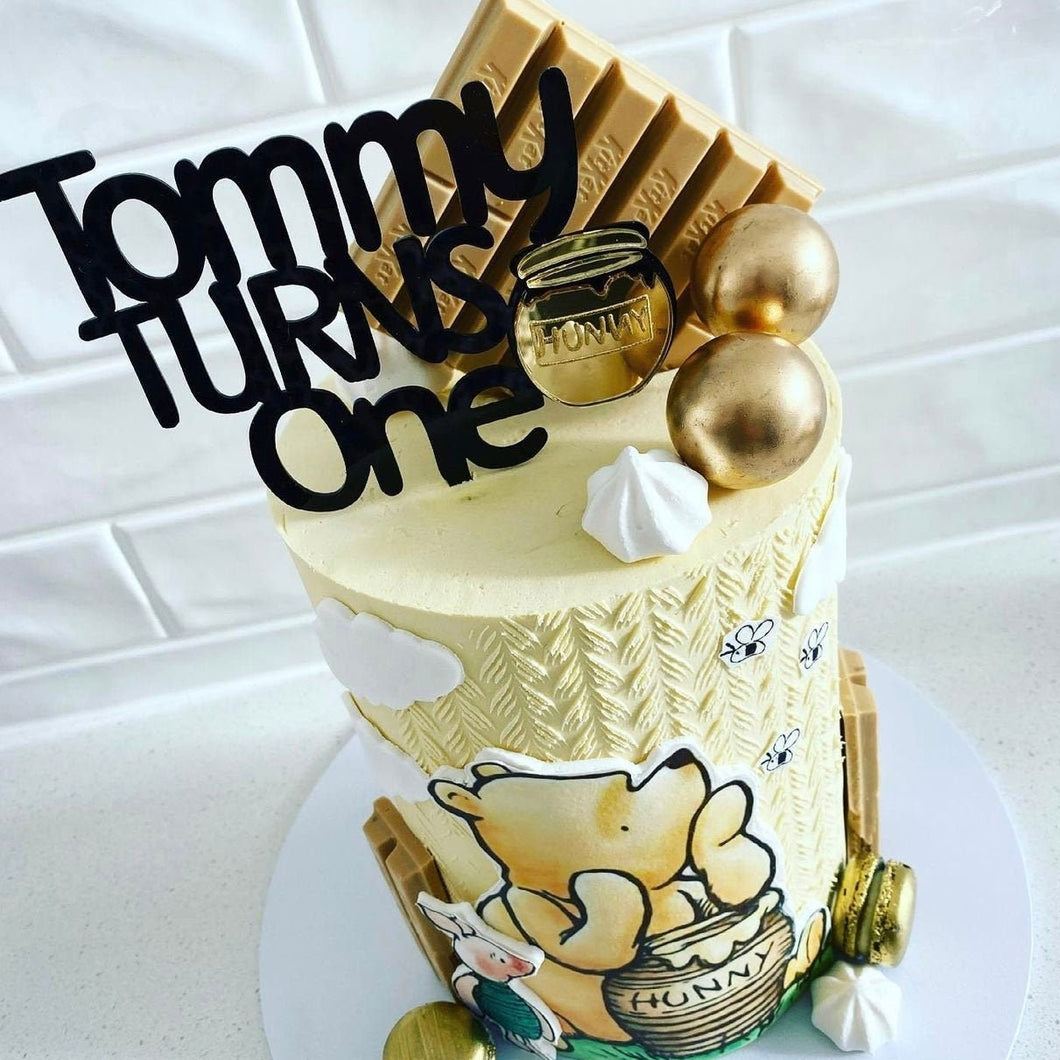 1st birthday Pooh cake topper | Pooh bear party | 1st birthday cake decorations