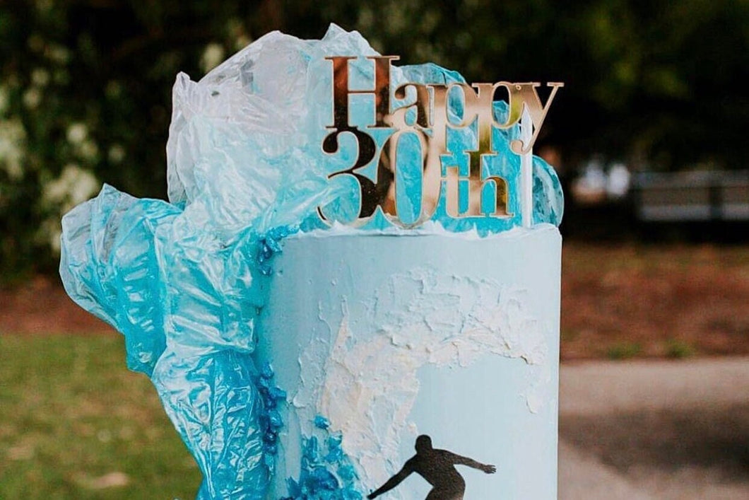 30th Cake Topper | 30th Birthday | Hello thirty | cake decorations