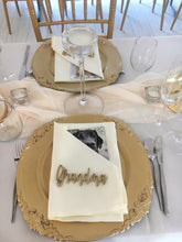 Load image into Gallery viewer, Wedding name places | place settings | Guest seating placecards
